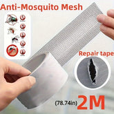 Waterproof Self Adhesive Window Screen Repair Tape Anti Insect Mesh Patch Strong Adhesive 2M Length