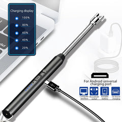 360° Outdoor Kitchen Lighter – USB Rechargeable Electronic Arc Lighter with Flexible Neck, Safety Lock, Windproof & Eco-Friendly Design (Random Colors)