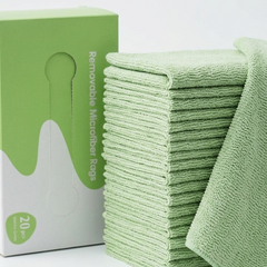 Premium Microfiber Cleaning Towel Pack of 20 Pieces – Multi-Purpose Cloths for Kitchen, Car, Home & Professional Cleaning Use | Random Color